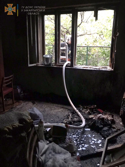 На Берегівщині рятувальники ліквідували пожежу в житловому будинку