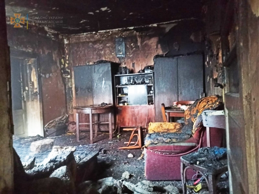 Пожежа на Берегівщині: власника оселі довелось евакуювати