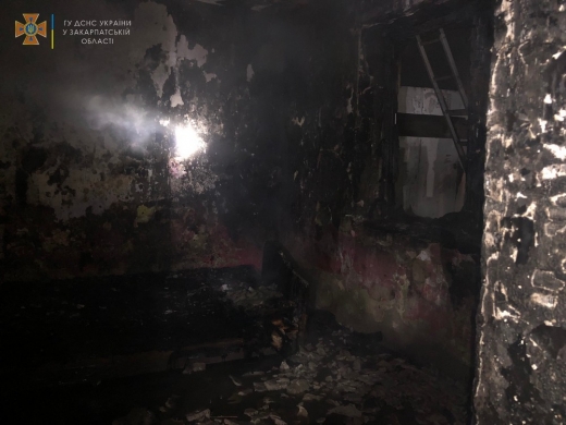 Мукачівські рятувальники ліквідували пожежу в житловому будинку