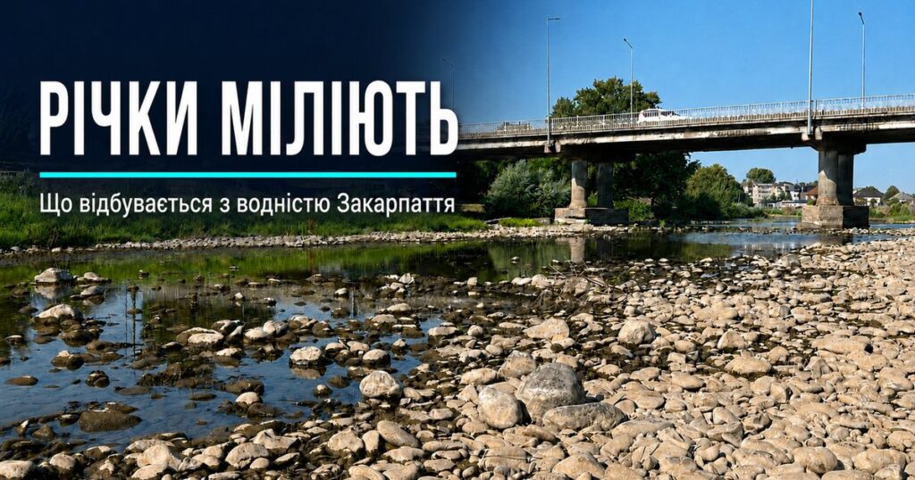 Річки Закарпаття міліють: водність окремих басейнів впала до 17% (ФОТО)